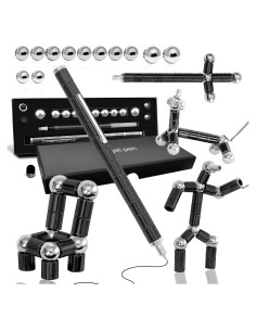 Bolígrafo Fidget Magnético AOYOO 12,7cm Alivio Estrés Negro