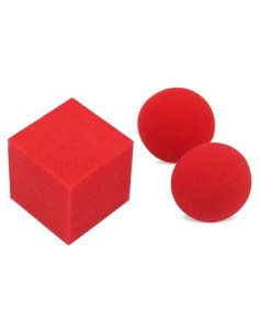 Trucos de Magia de Esponja Mágica LMCIEZR Set 1 Cuadrado 2 Bolas