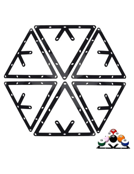 Soporte de Bola Mágica Triangular TIHOOD para Billar 6 Piezas