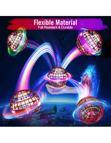 Bola Voladora Chefic AC04 Roja, Juguete Interactivo LED