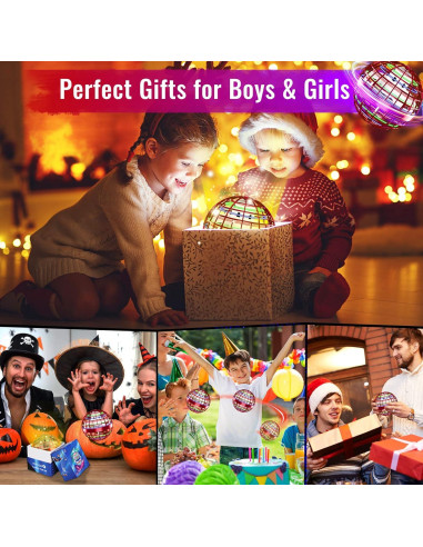 Bola Voladora Chefic AC04 Roja, Juguete Interactivo LED