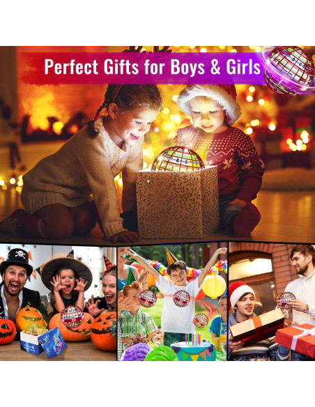 Bola Voladora Chefic AC04 Roja, Juguete Interactivo LED