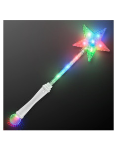 Varita LED Princesa Super Estrella Blanca 38.1 cm - FlashingBlinkyLights