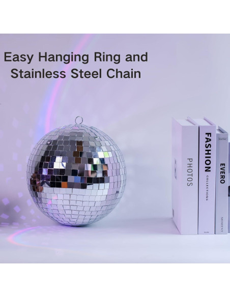 Bola de Disco Espejo 25,4 cm - Decoración Brillante Fiesta