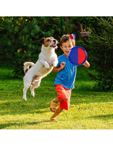 Juego de Lanzar y Atrapar EVERICH 4 Palas y 4 Pelotas