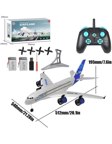 Avión RC Airbus A-380 Eléctrico 2.4G con Luces LED
