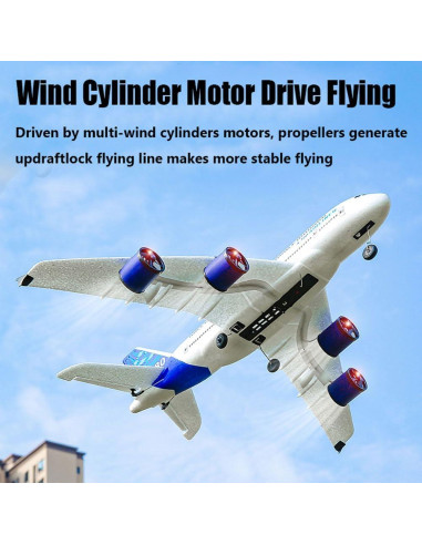 Avión RC Airbus A-380 Eléctrico 2.4G con Luces LED