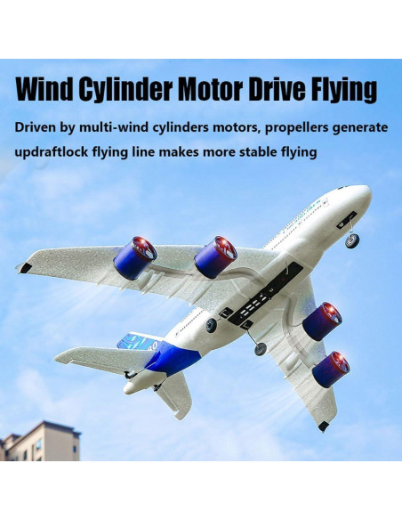 Avión RC Airbus A-380 Eléctrico 2.4G con Luces LED