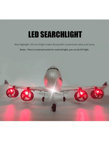 Avión RC Airbus A-380 Eléctrico 2.4G con Luces LED