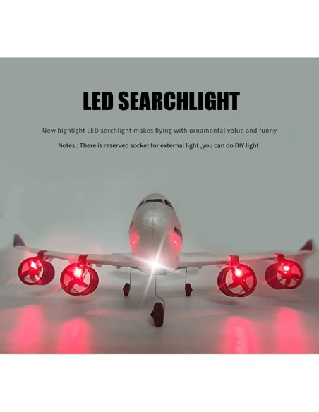 Avión RC Airbus A-380 Eléctrico 2.4G con Luces LED