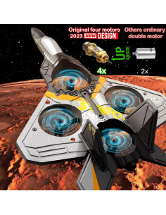 Avión RC AKARGOL V17 - Jet de Combate 4 Canales con 2 Baterías 2