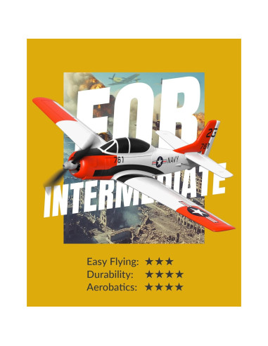 Avión RC Volantex T28 Trojan 4CH con Xpilot 0,67kg