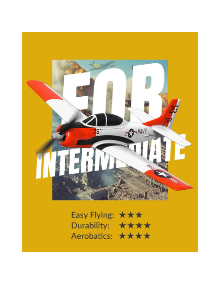 Avión RC Volantex T28 Trojan 4CH con Xpilot 0,67kg