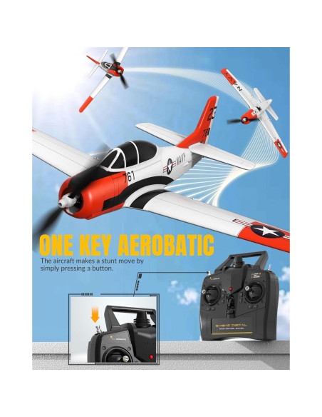 Avión RC Volantex T28 Trojan 4CH con Xpilot 0,67kg