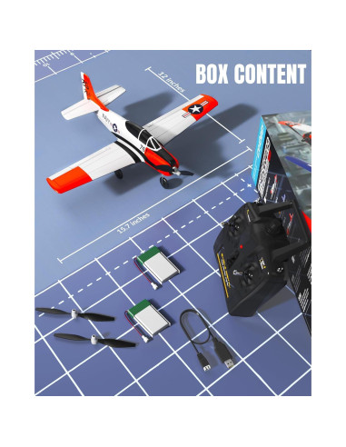 Avión RC Volantex T28 Trojan 4CH con Xpilot 0,67kg