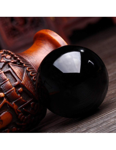 Bola de Cristal de Obsidiana HOMELEX 80mm con Soporte