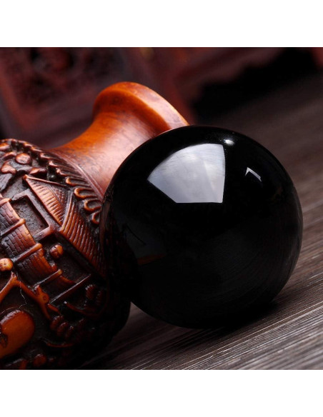 Bola de Cristal de Obsidiana HOMELEX 80mm con Soporte
