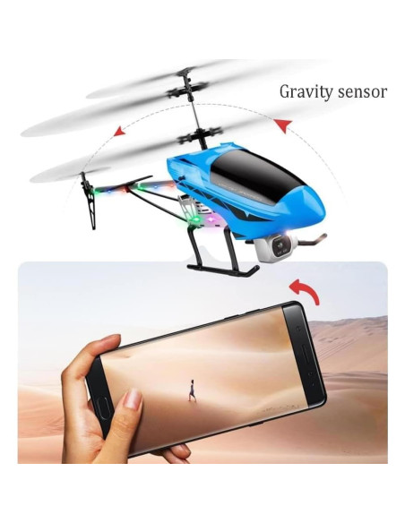 Helicóptero RC SREJNGL 72CM 4K Doble Cámara LED
