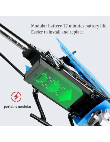 Helicóptero RC SREJNGL 72CM 4K Doble Cámara LED