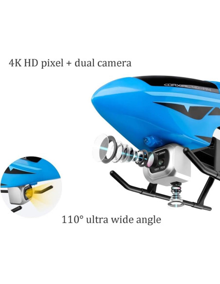 Helicóptero RC SREJNGL 72CM 4K Doble Cámara LED