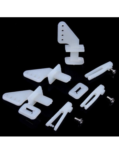 HobbyPark Juego de Control Horns Nylon 20x12mm para Aviones RC