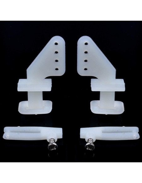 HobbyPark Juego de Control Horns Nylon 20x12mm para Aviones RC