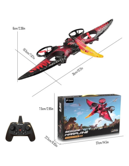 Avián RC Jaming Pterodáctilo Rojo 30.99x19.56cm