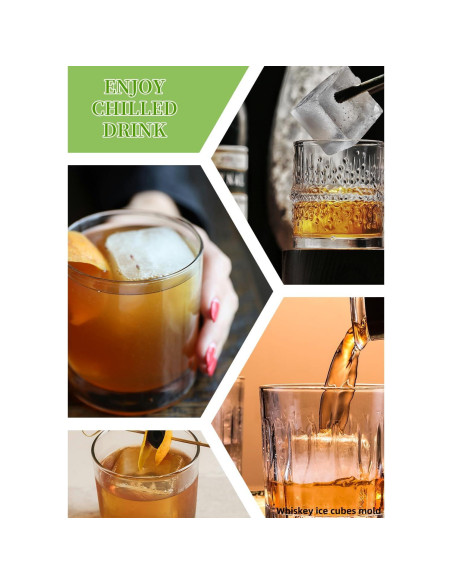 Bandeja de Hielo Cuadrada Aibirui con Tapa y Contenedor - 2 Piezas