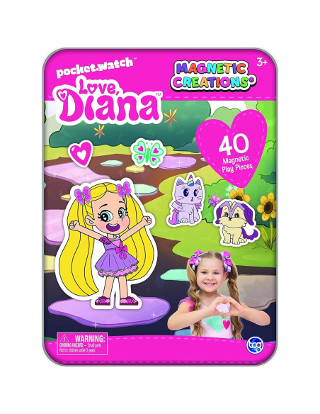 Juego de Vestir Magnético Love Diana con Lata 40 Imanes Juego de Vestir Magnético Love Diana con Lata 40 Imanes