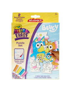 Rompecabezas Reutilizable Crayola Bluey 12 Piezas 15,24 cm