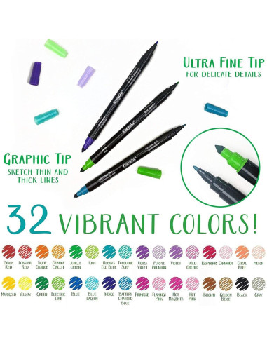 Marcadores Doble Punta Crayola Sketch & Detail 16 Colores