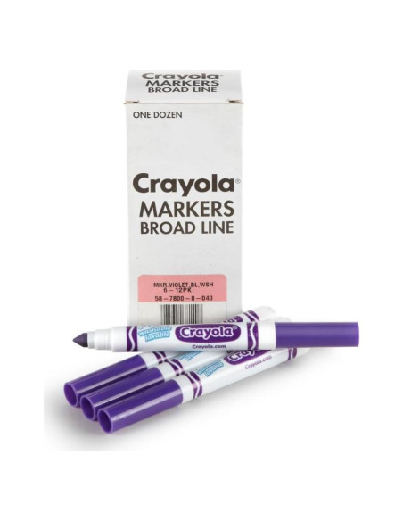 Marcadores Lavables Crayola Violeta 12 Piezas Anchas Marcadores Lavables Crayola Violeta 12 Piezas Anchas