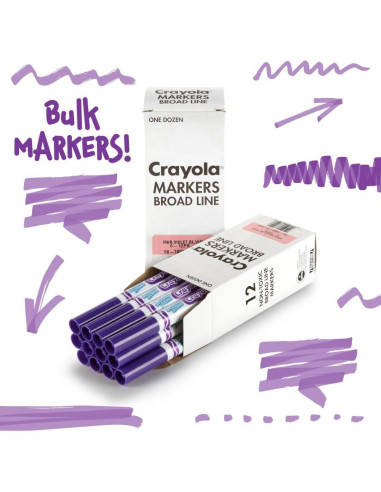 Marcadores Lavables Crayola Violeta 12 Piezas Anchas