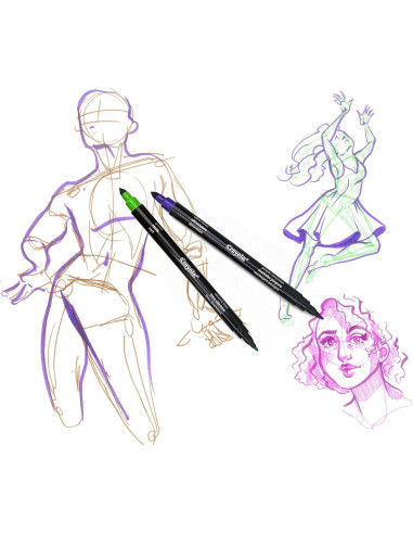 Marcadores Doble Punta Crayola Sketch & Detail 16 Colores