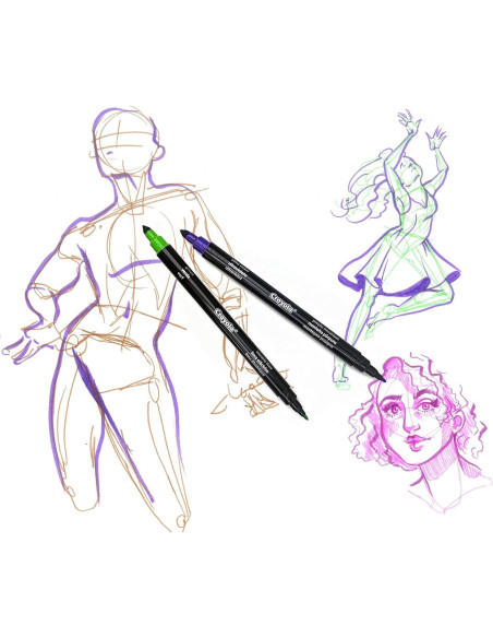 Marcadores Doble Punta Crayola Sketch & Detail 16 Colores Marcadores Doble Punta Crayola Sketch & Detail 16 Colores