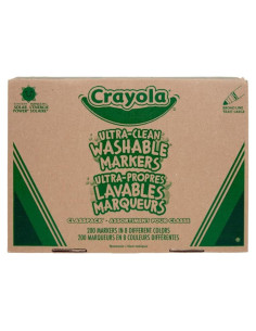 Marcadores Lavables Crayola 200ct - 8 Colores para Aula