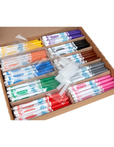 Marcadores Lavables Crayola Classpack 200 Piezas 10 Colores