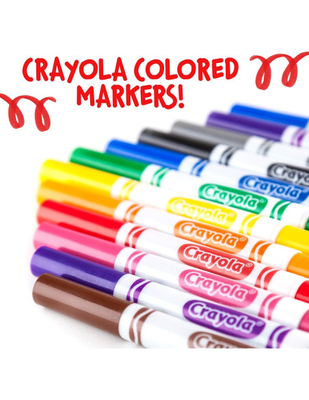 Marcadores Crayola Línea Ancha Negros 12 Piezas No Tóxicos Marcadores Crayola Línea Ancha Negros 12 Piezas No Tóxicos