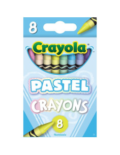 Crayola Crayones Pastel 8 Colores para Niños Suministros de Arte 2