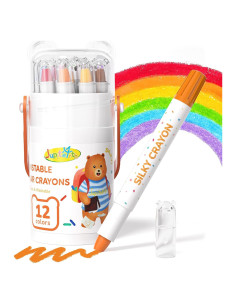 Crayones Jumbo JUPITEARTH 12 Colores Lavables para Niños