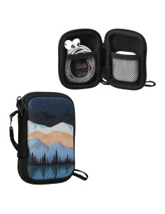 Funda de Neopreno kwmobile para Auriculares In-Ear - Lago Nocturno