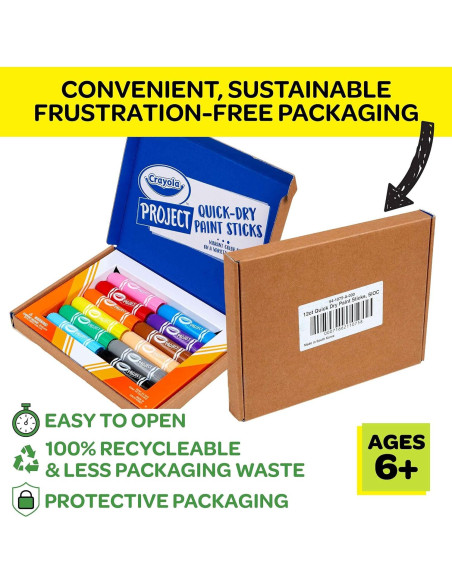 Palitos de Pintura Crayola Secado Rápido 12 Colores Palitos de Pintura Crayola Secado Rápido 12 Colores