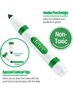 Marcadores Lavables Janlaugh 36 Pcs Verdes para Niños 2