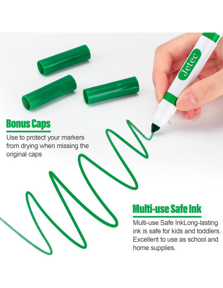 Marcadores Lavables Janlaugh 36 Pcs Verdes para Niños Marcadores Lavables Janlaugh 36 Pcs Verdes para Niños