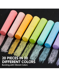 Set de 20 Tizas Lavables JOYIN Multicolor No Tóxicas 2