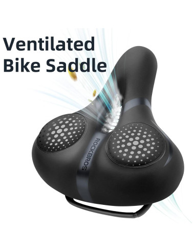 Asiento de Bicicleta ROCKBROS Gel Ancho Impermeable Unisex