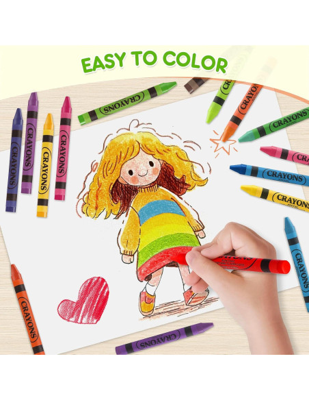 Crayones a Granel Toidgy 24 Colores No Tóxicos para Niños