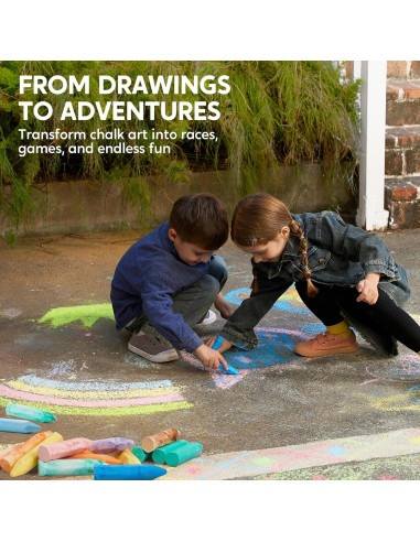 Juego de Tizas Lavables JOYIN 72 Piezas 18 Colores