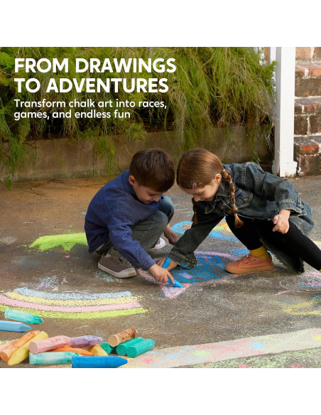 Juego de Tizas Lavables JOYIN 72 Piezas 18 Colores