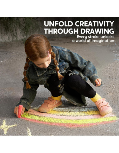 Juego de Tizas Lavables JOYIN 72 Piezas 18 Colores